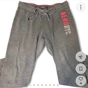 Aeropostale y2k sweatpants grey & pink